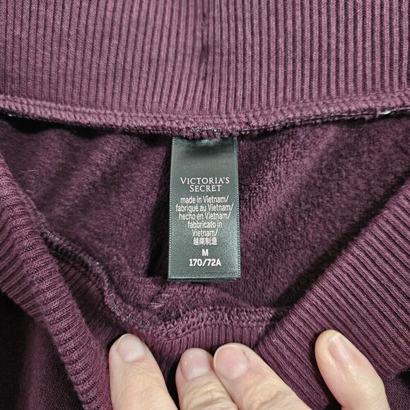 Victoria's Secret Burgundy High Rise Sweatpants. Size Medium - Picture 6 of 6